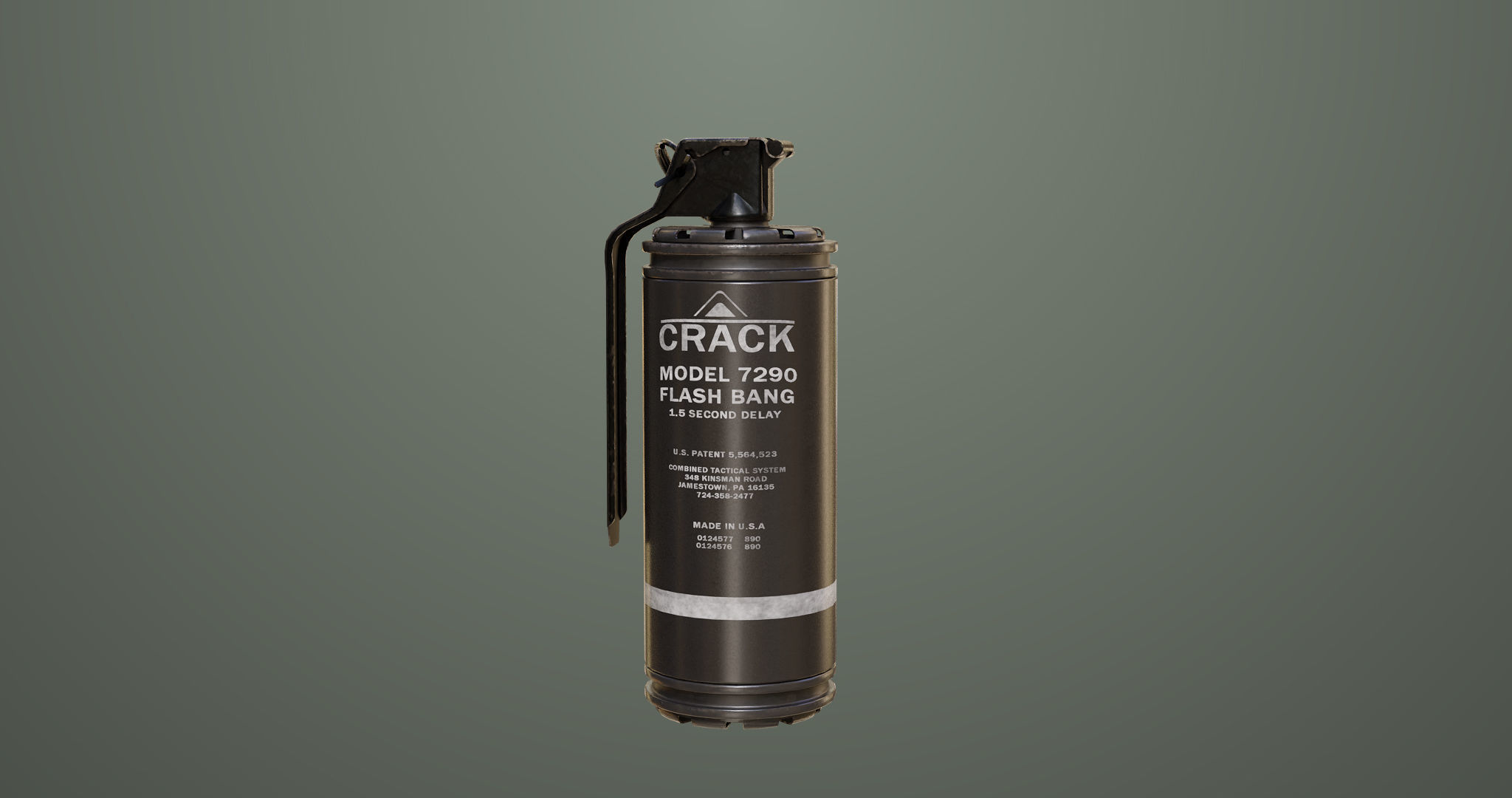 10 Grenades Single Mat All PBR Unity UE Textures Low-poly 3D model_28