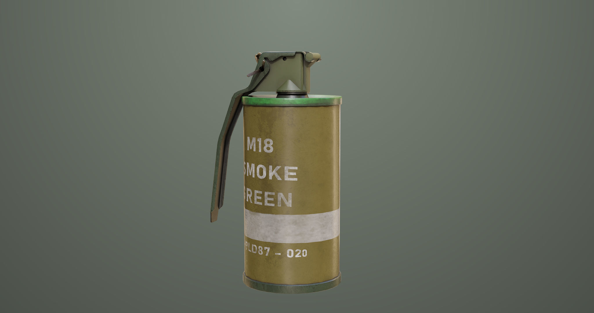 10 Grenades Single Mat All PBR Unity UE Textures Low-poly 3D model_16