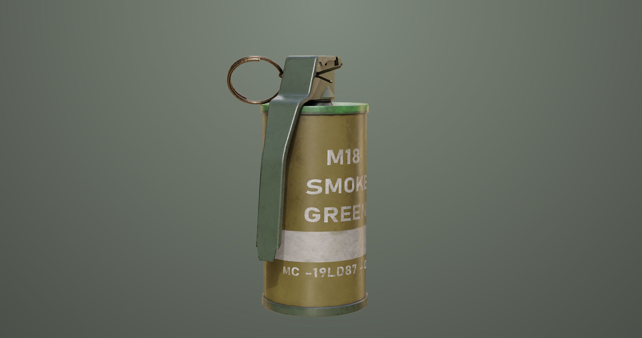 10 Grenades Single Mat All PBR Unity UE Textures Low-poly 3D model_17