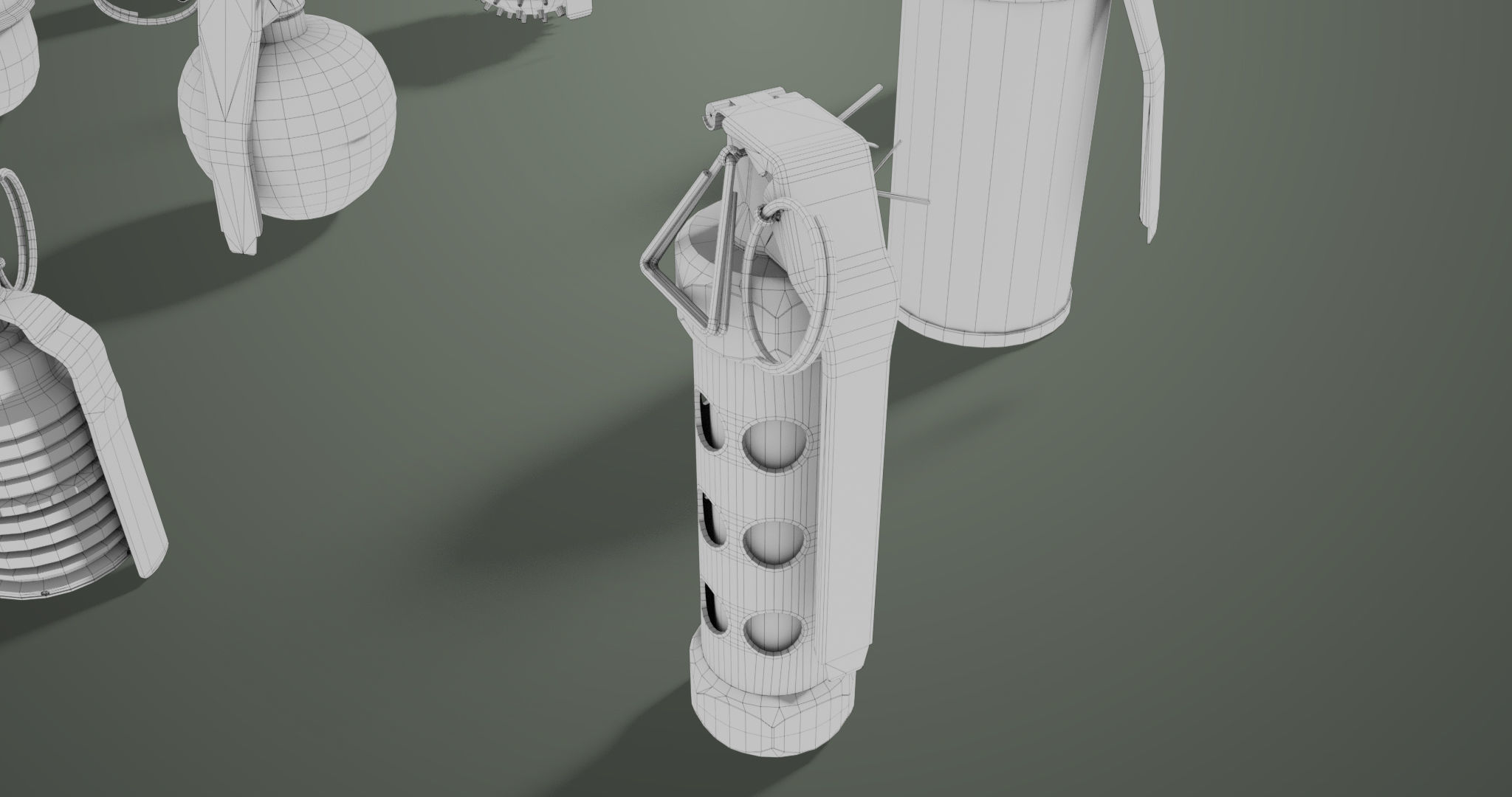 10 Grenades Single Mat All PBR Unity UE Textures Low-poly 3D model_51