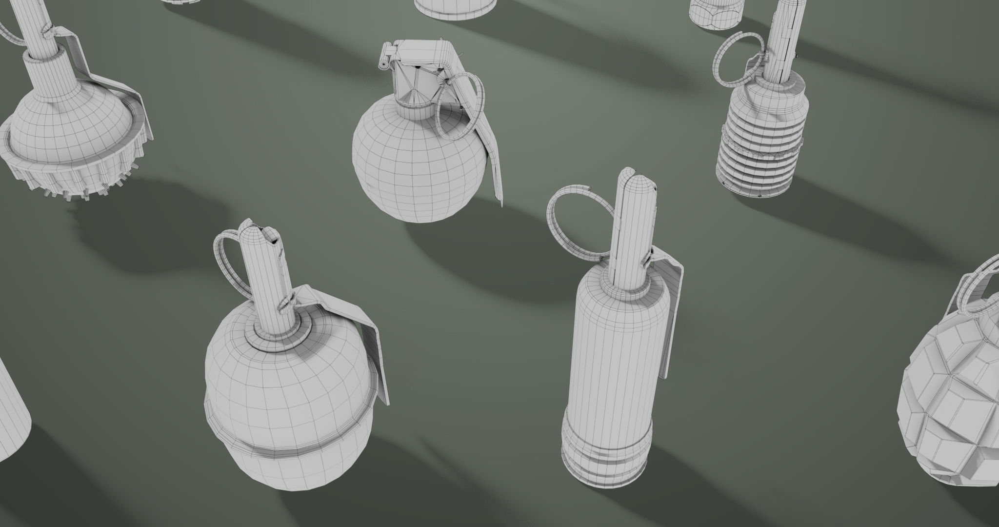 10 Grenades Single Mat All PBR Unity UE Textures Low-poly 3D model_66