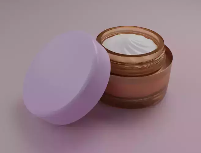 Cosmetic cream jar 3D model product for Advertising 