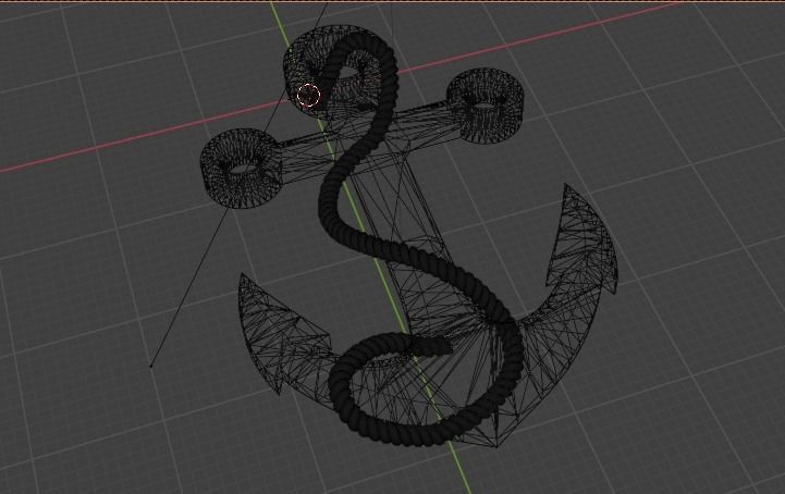 Anchor and Rope Model for CNC Milling and Carving 3D print model_4