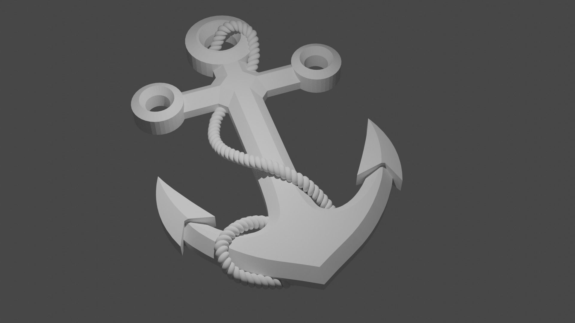 Anchor and Rope Model for CNC Milling and Carving 3D print model_3