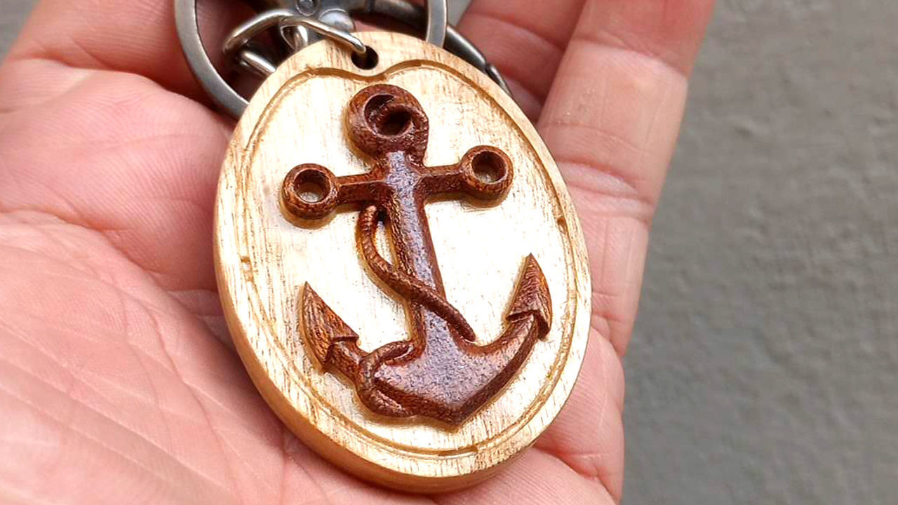 Anchor and Rope Model for CNC Milling and Carving 3D print model_2