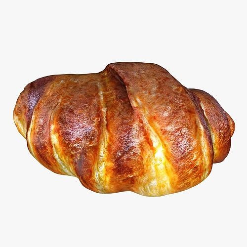 Realistic Croissant 3D model 4