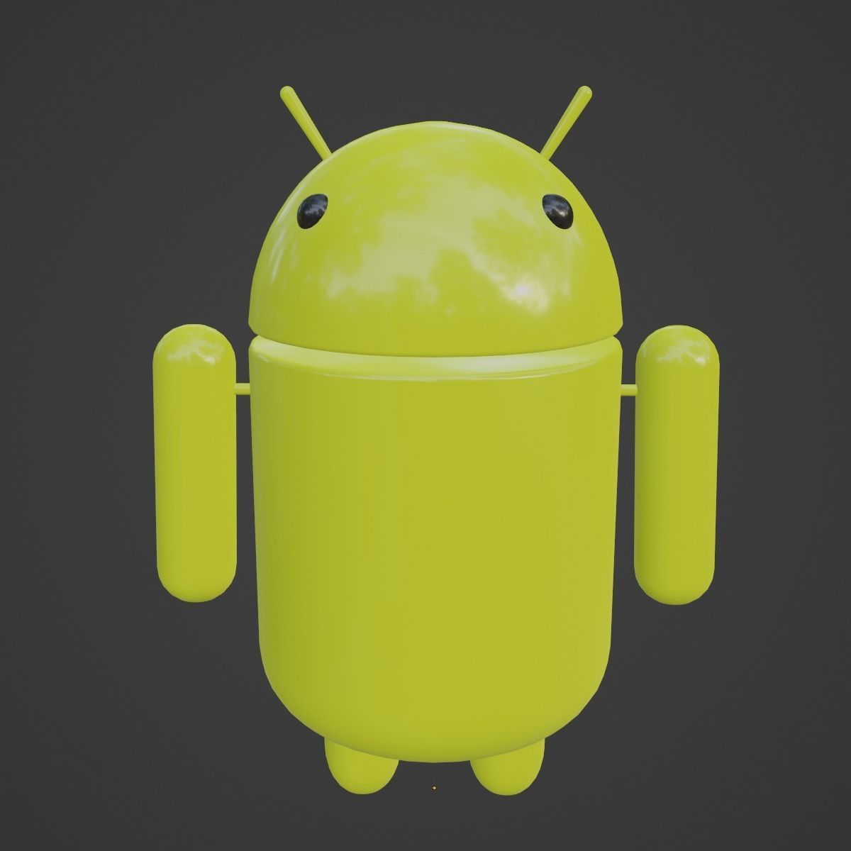 Android Robot 03  Low-poly 3D model_9