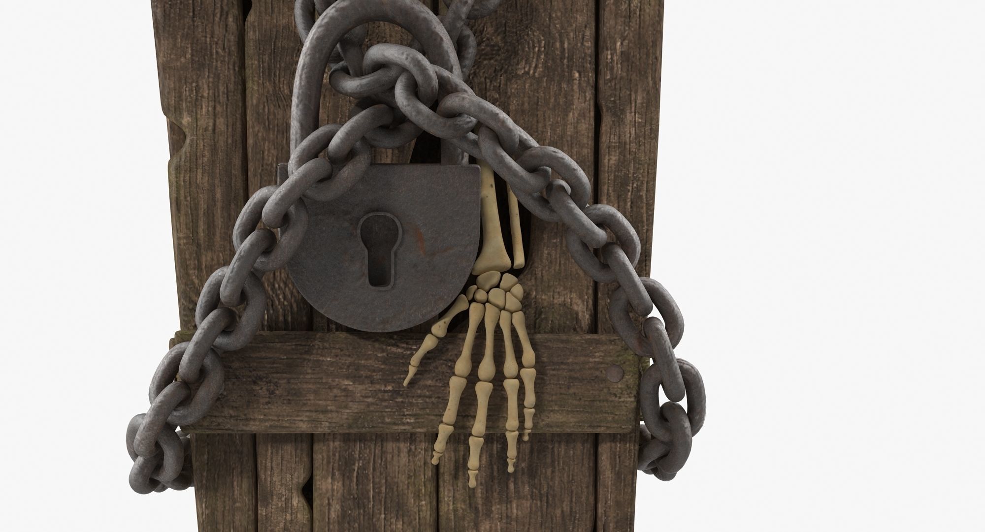 Halloween Coffin Low-poly 3D model_5