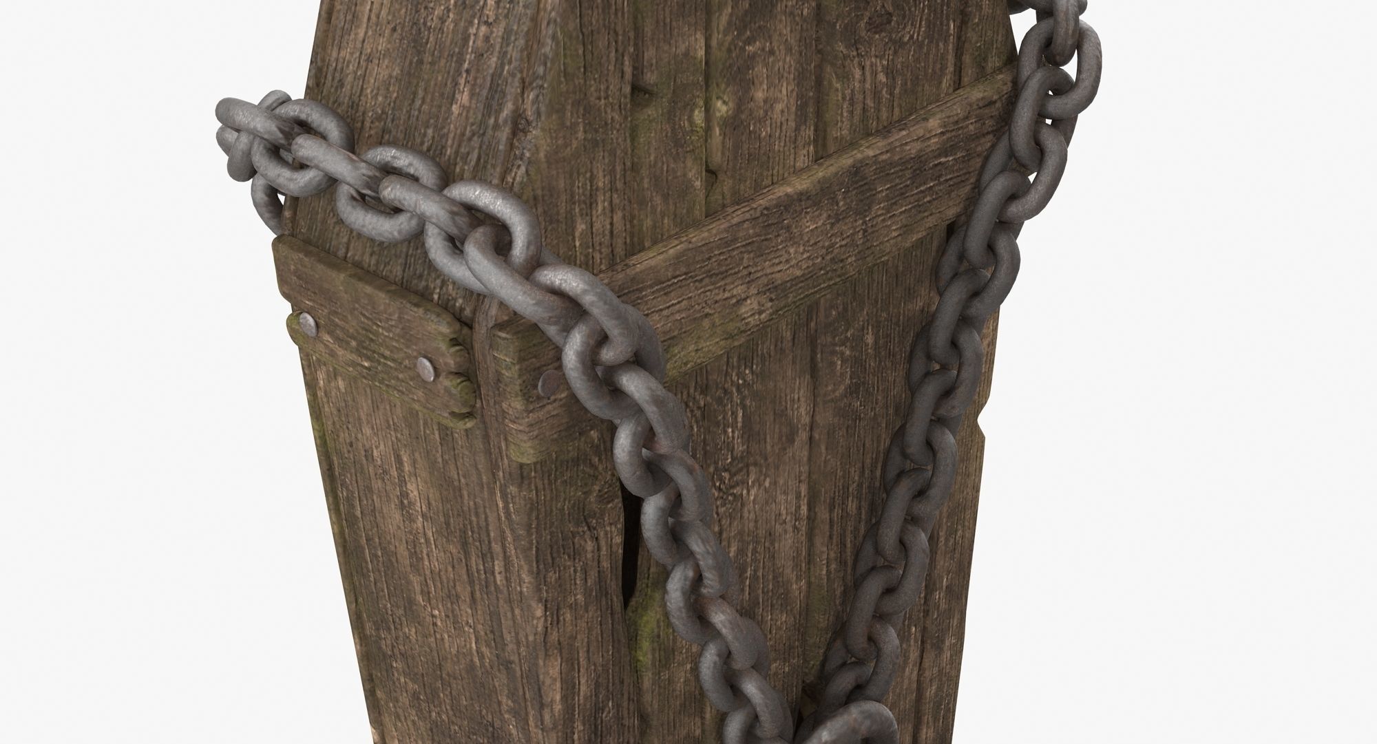 Halloween Coffin Low-poly 3D model_4