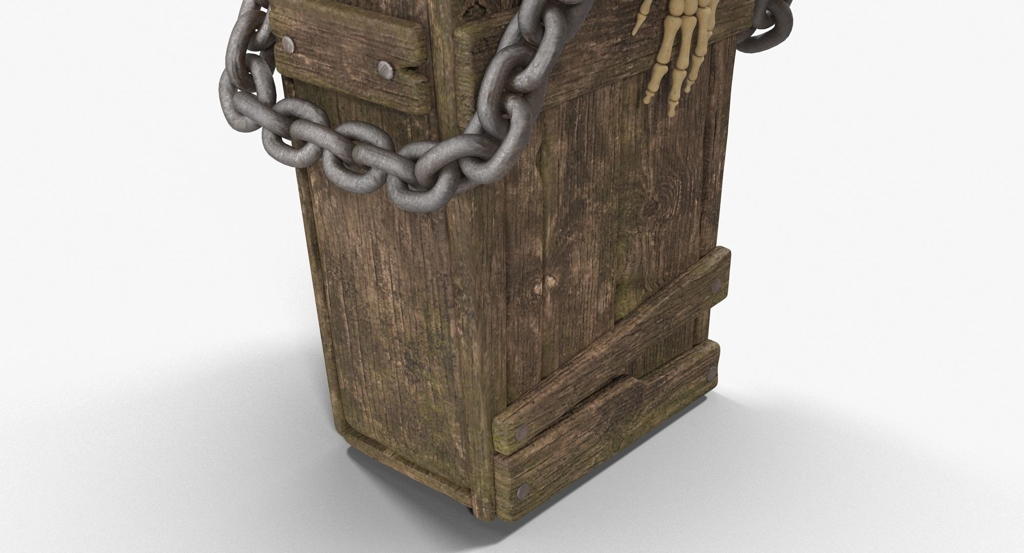 Halloween Coffin Low-poly 3D model_7