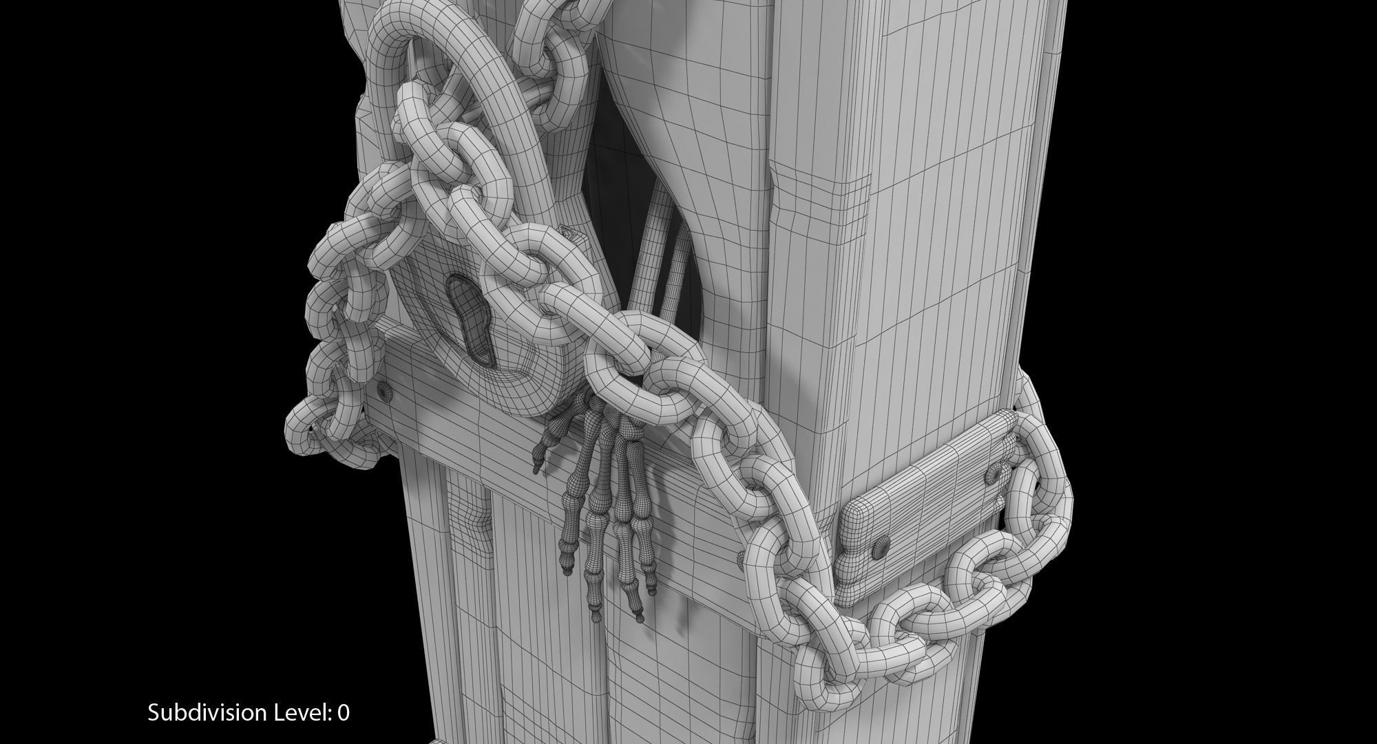 Halloween Coffin Low-poly 3D model_11