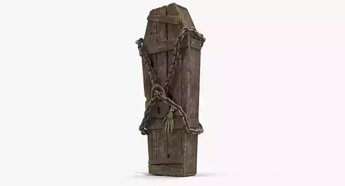 Halloween Coffin Low-poly 3D model