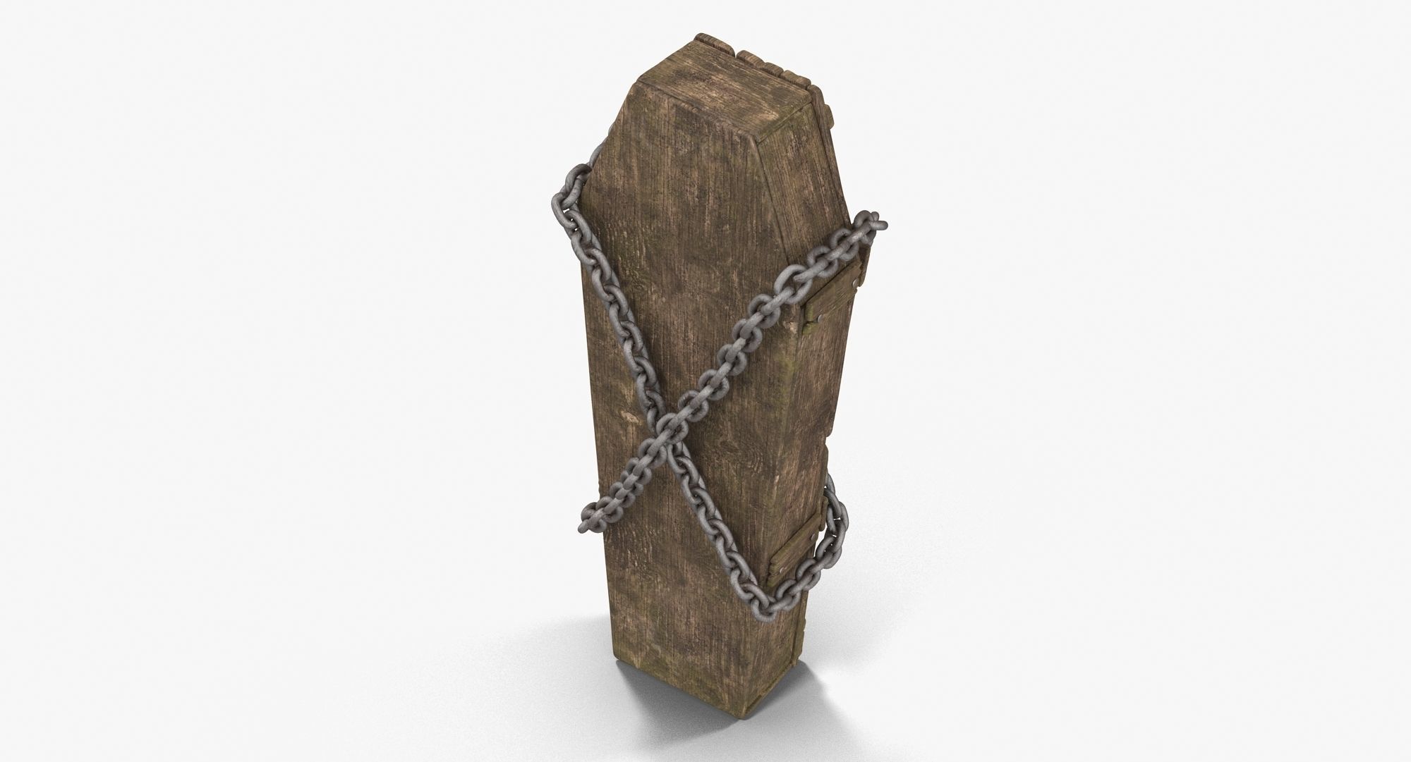 Halloween Coffin Low-poly 3D model_3