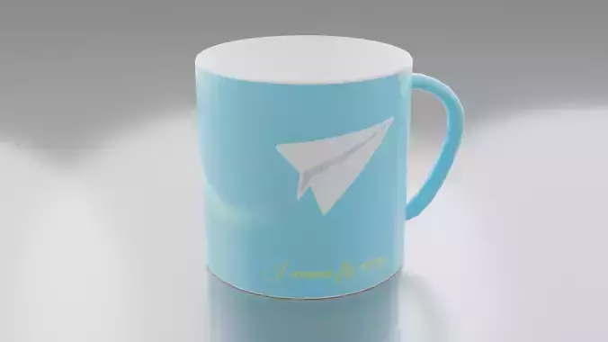 Blue Mug I Wanna Fly Away