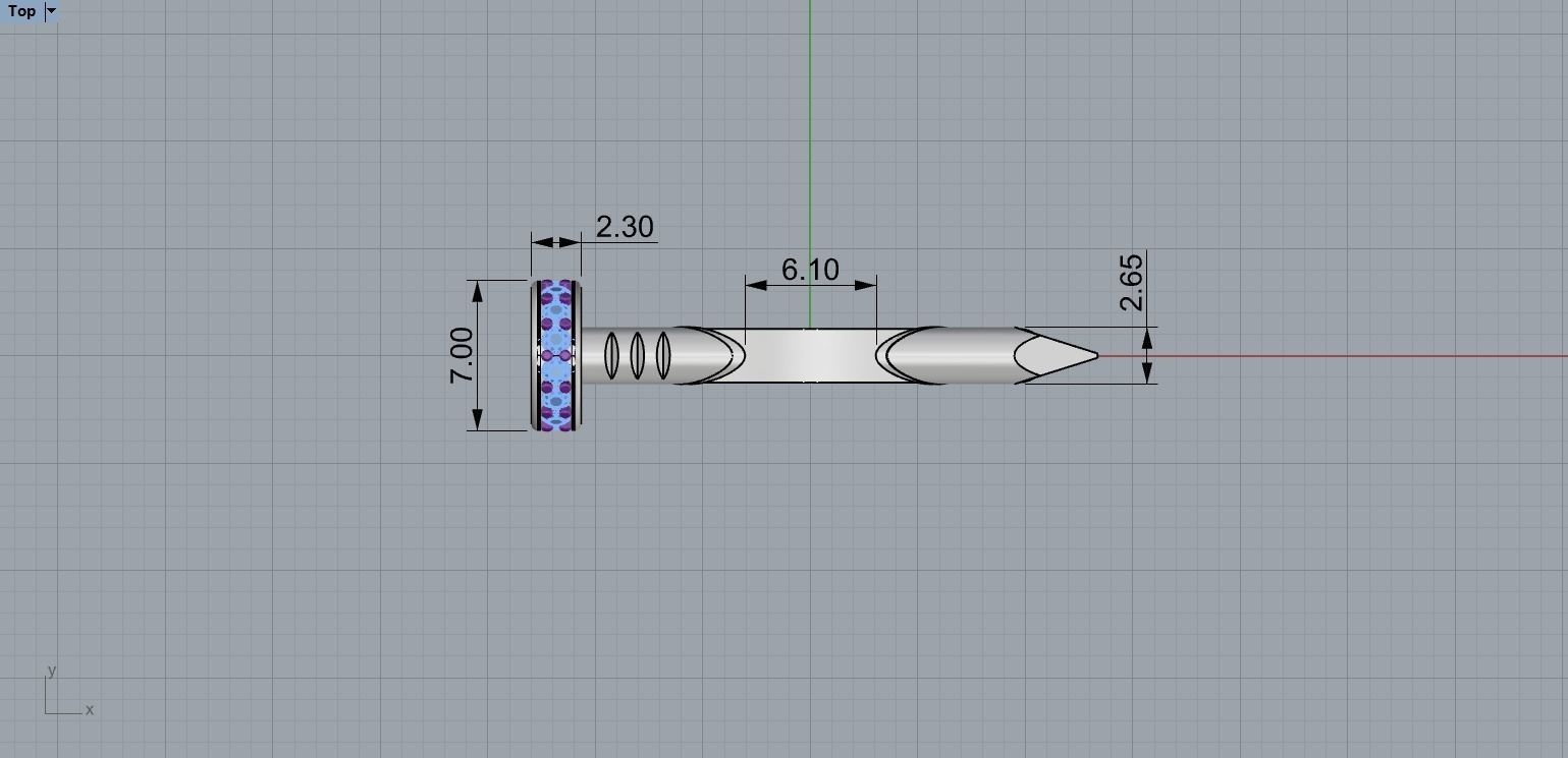 Nail Ring In The Finger with gems 19 Size N105 3D print model_7