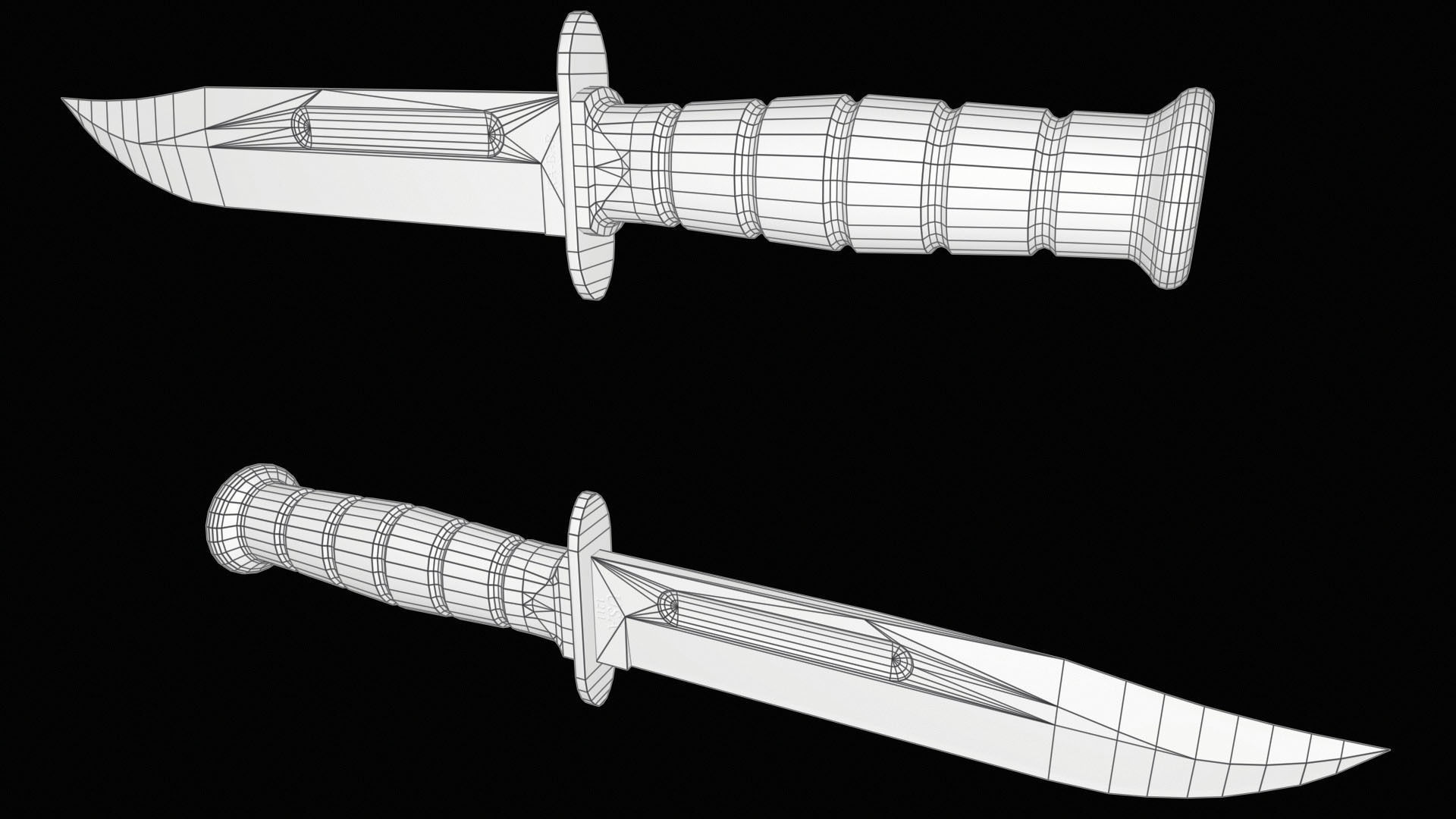KA-BAR Low-poly 3D model_9