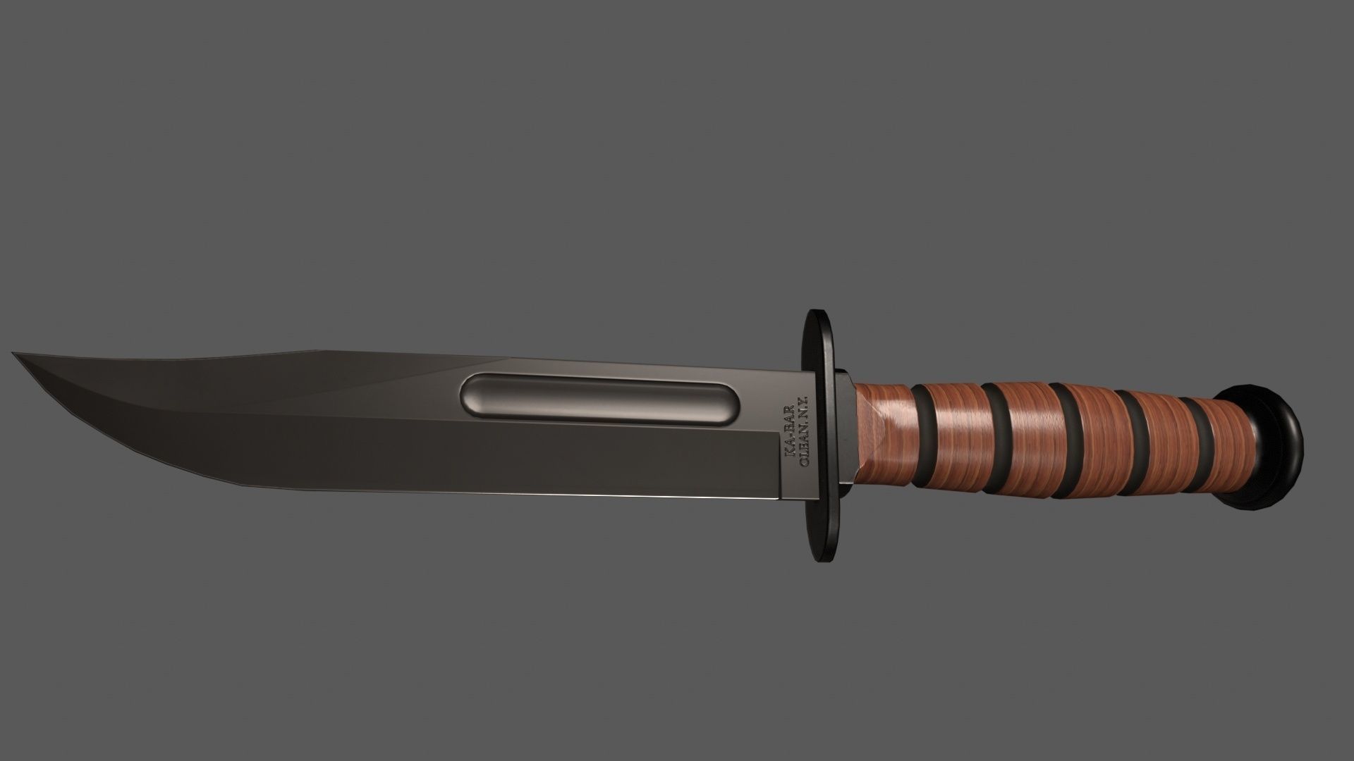 KA-BAR Low-poly 3D model_4