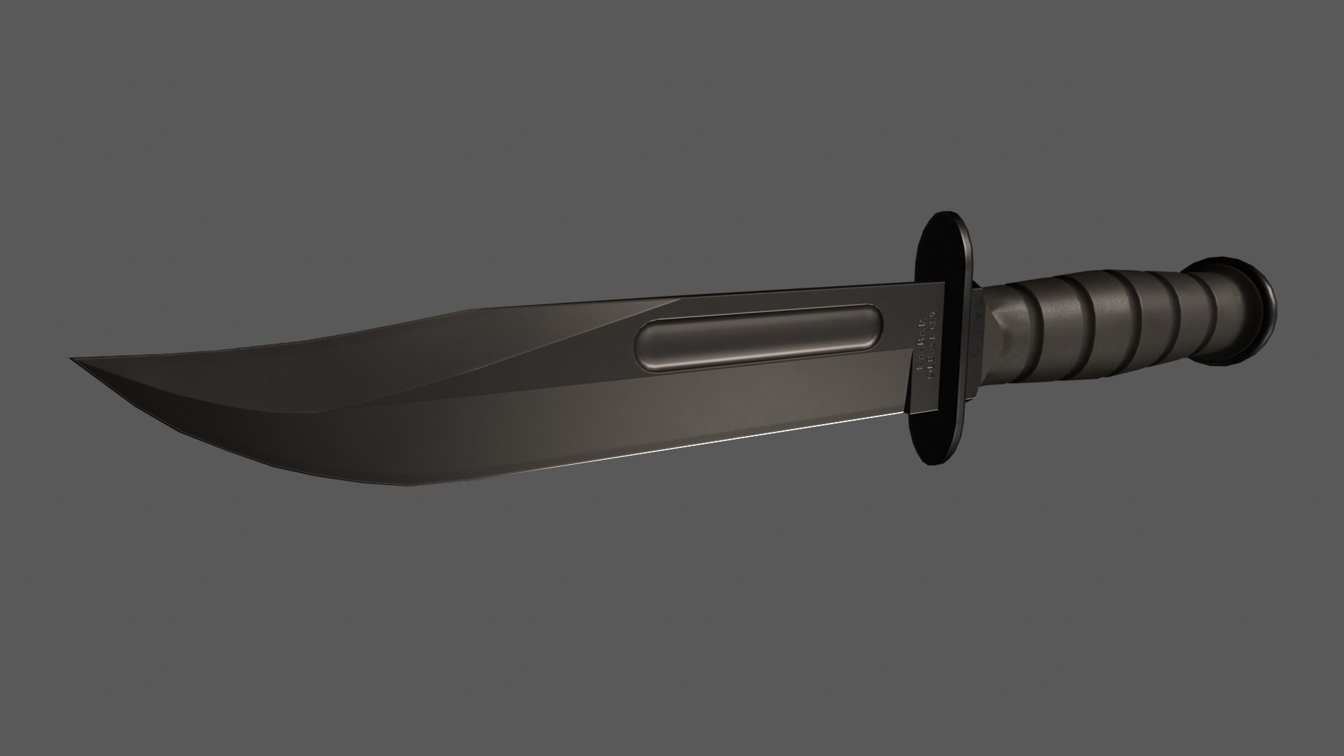 KA-BAR Low-poly 3D model_1