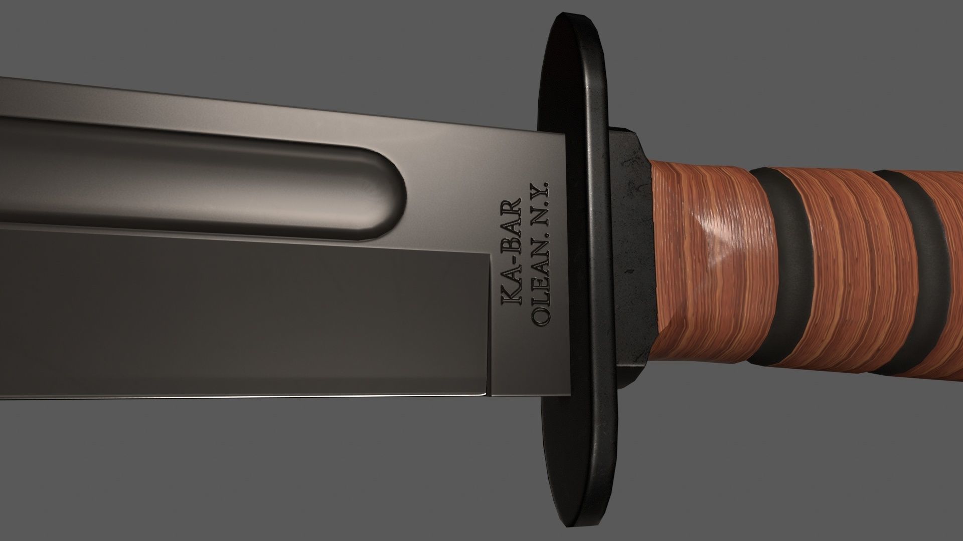 KA-BAR Low-poly 3D model_5