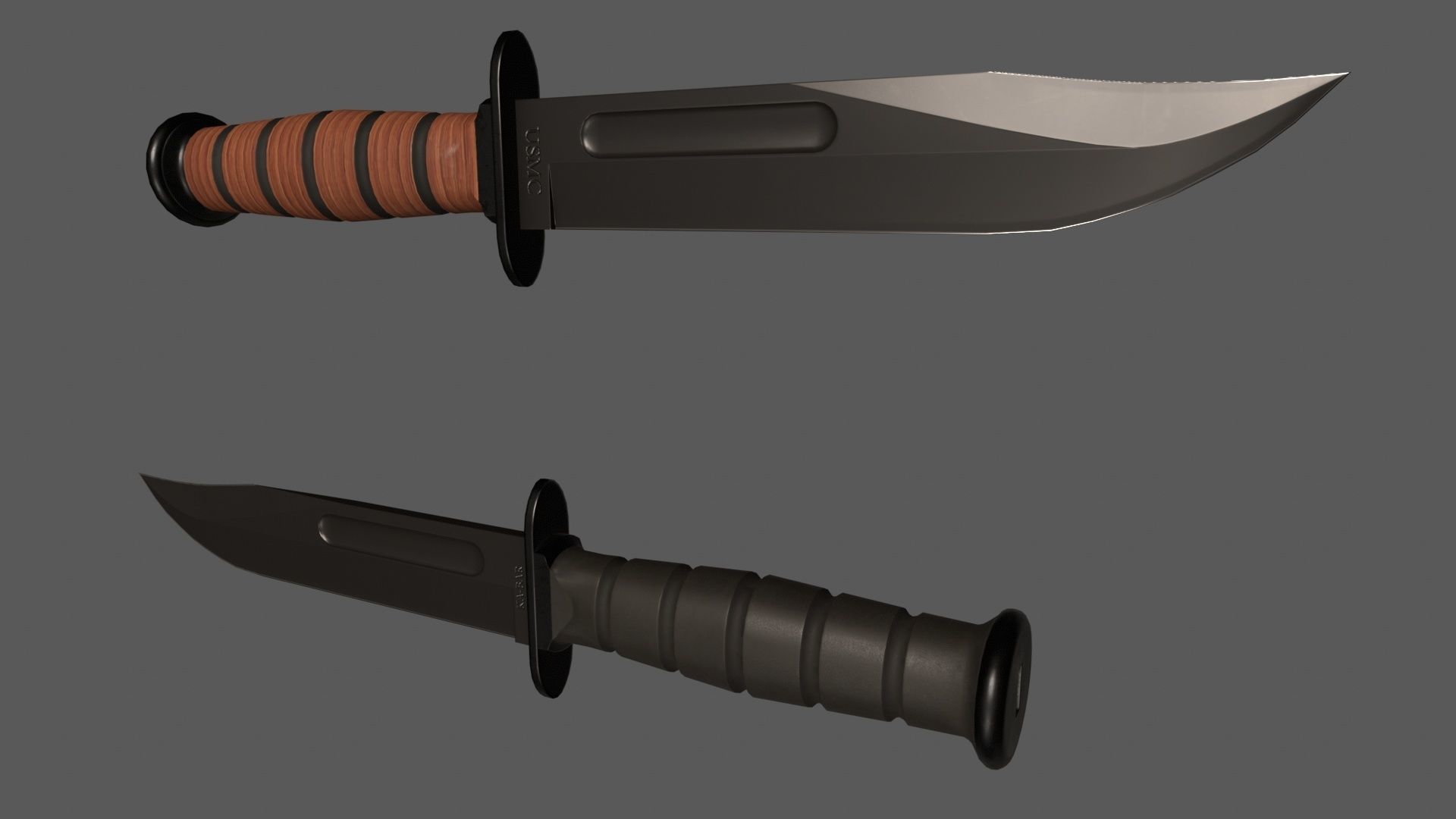KA-BAR Low-poly 3D model_2