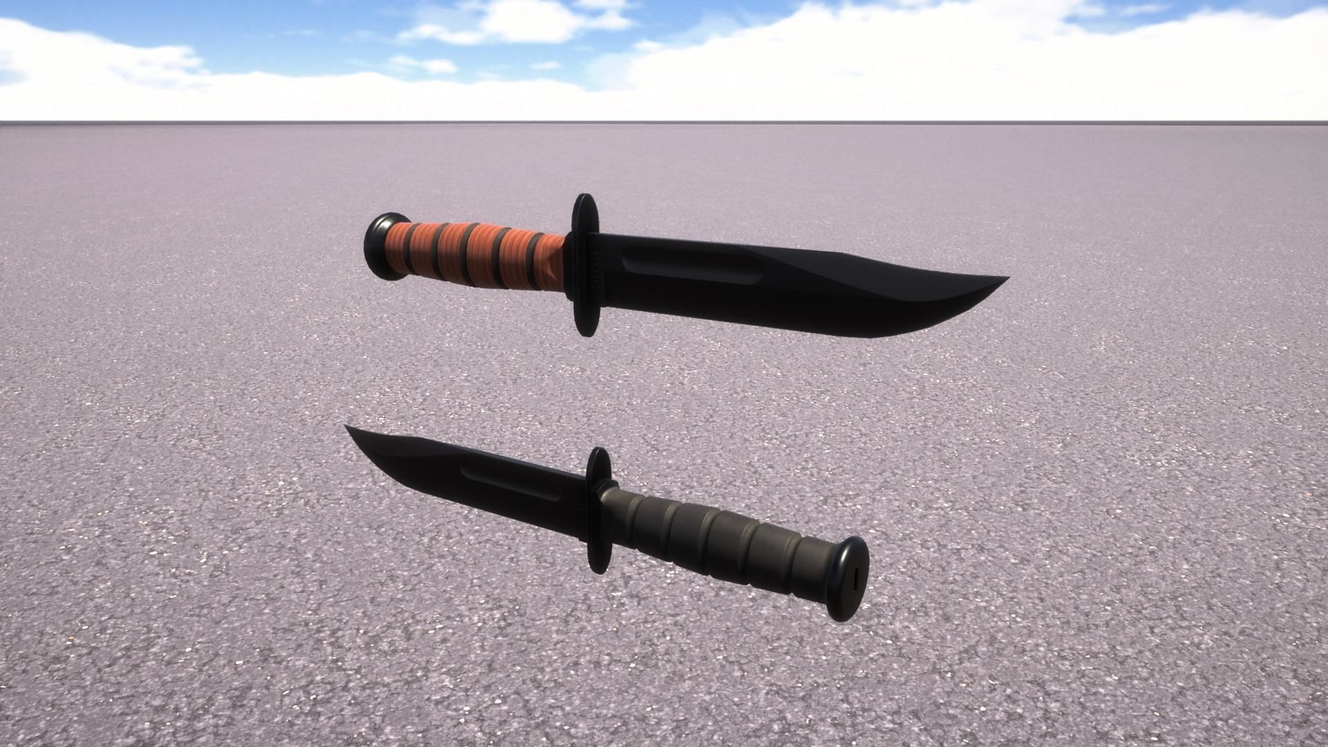 KA-BAR Low-poly 3D model_7