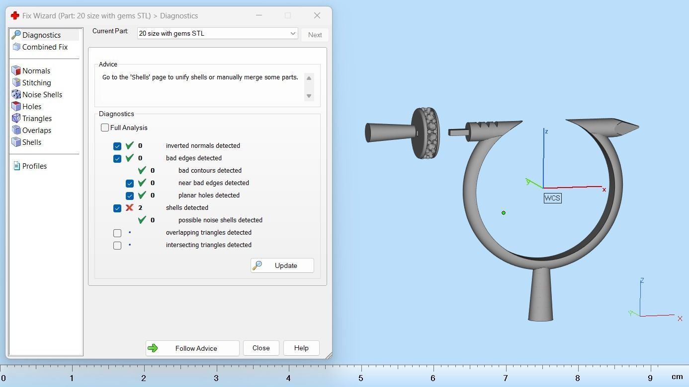 Nail Ring In The Finger with gems 20 Size N106 3D print model_10