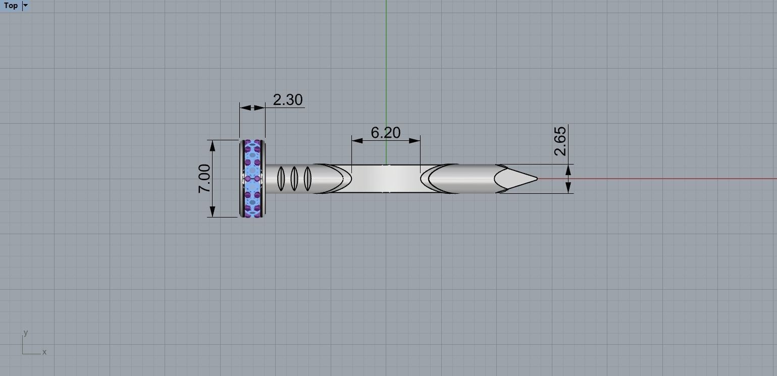 Nail Ring In The Finger with gems 20 Size N106 3D print model_7