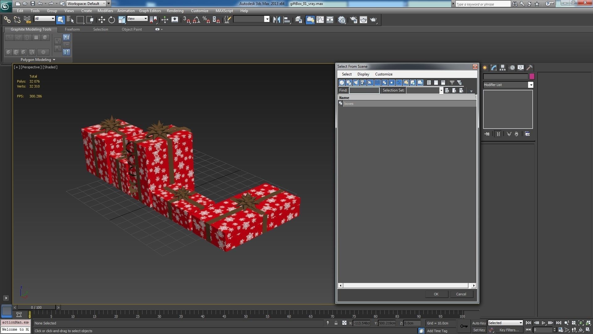 Gift Boxes Red Low-poly 3D model_24