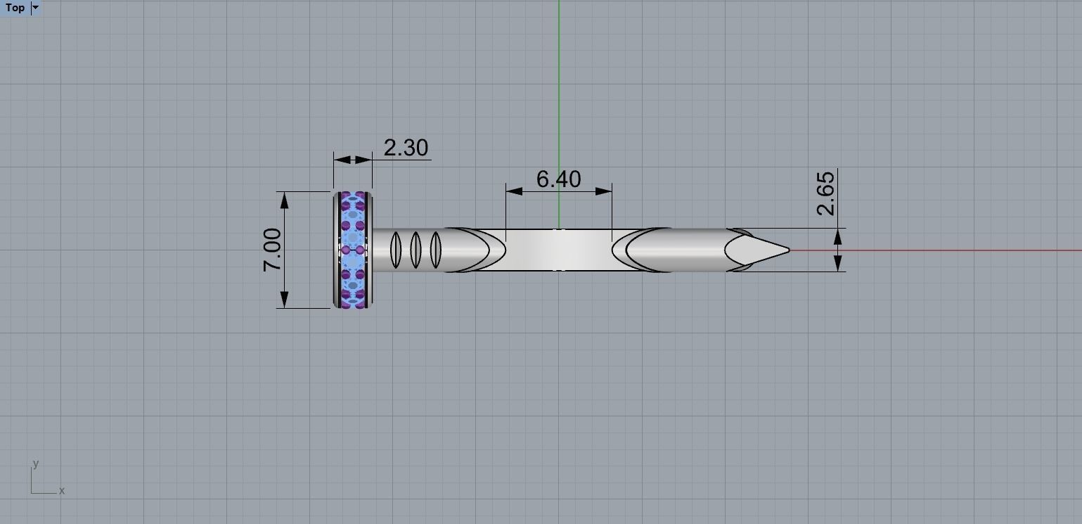 Nail Ring In The Finger with gems 21 Size N107 3D print model_7