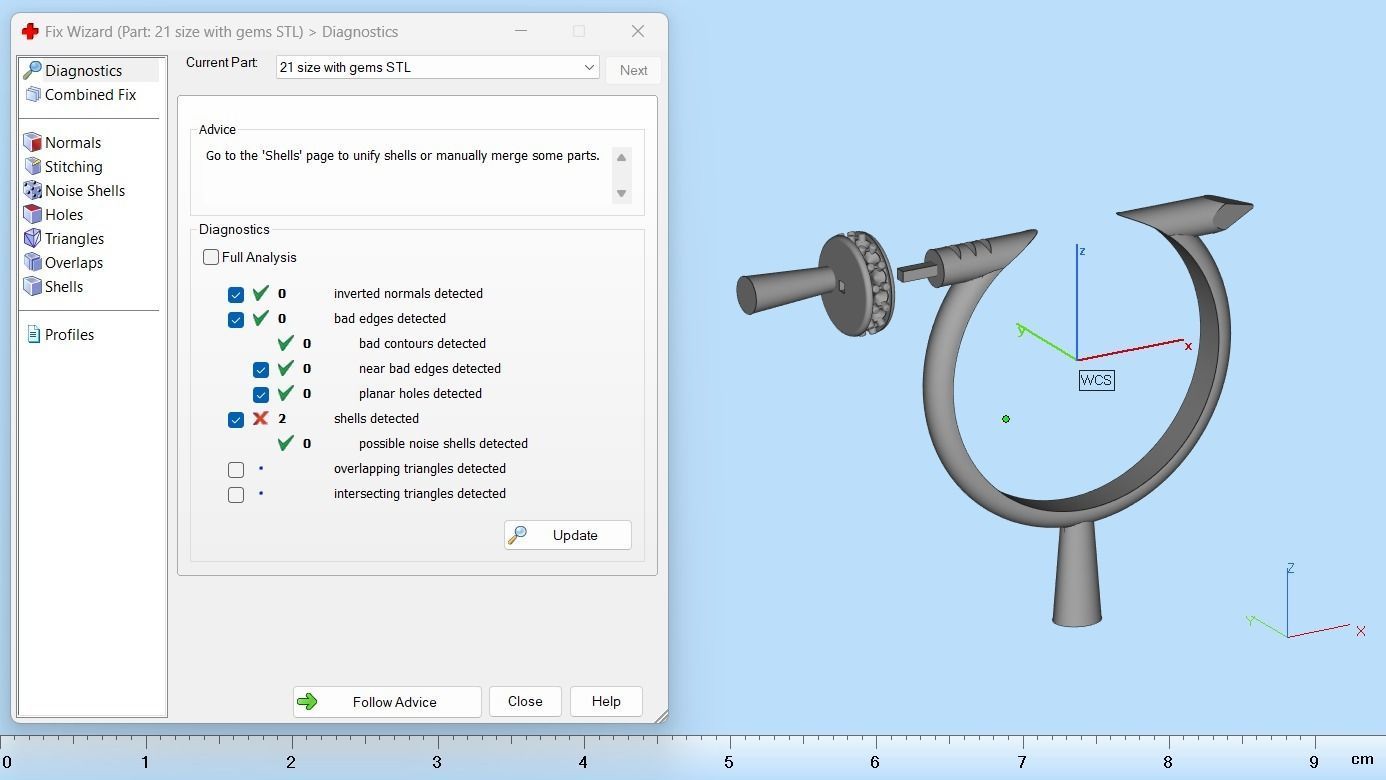 Nail Ring In The Finger with gems 21 Size N107 3D print model_10
