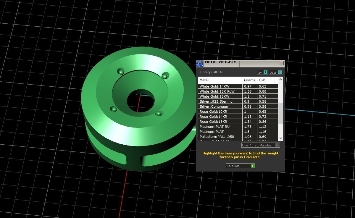  round bezel set pendant 1183 3D print model_6