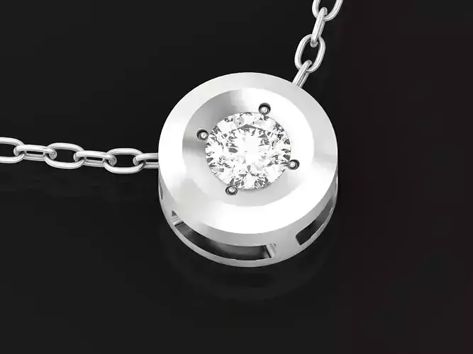 round bezel set pendant 1183