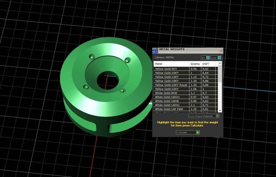  round bezel set pendant 1183 3D print model_5