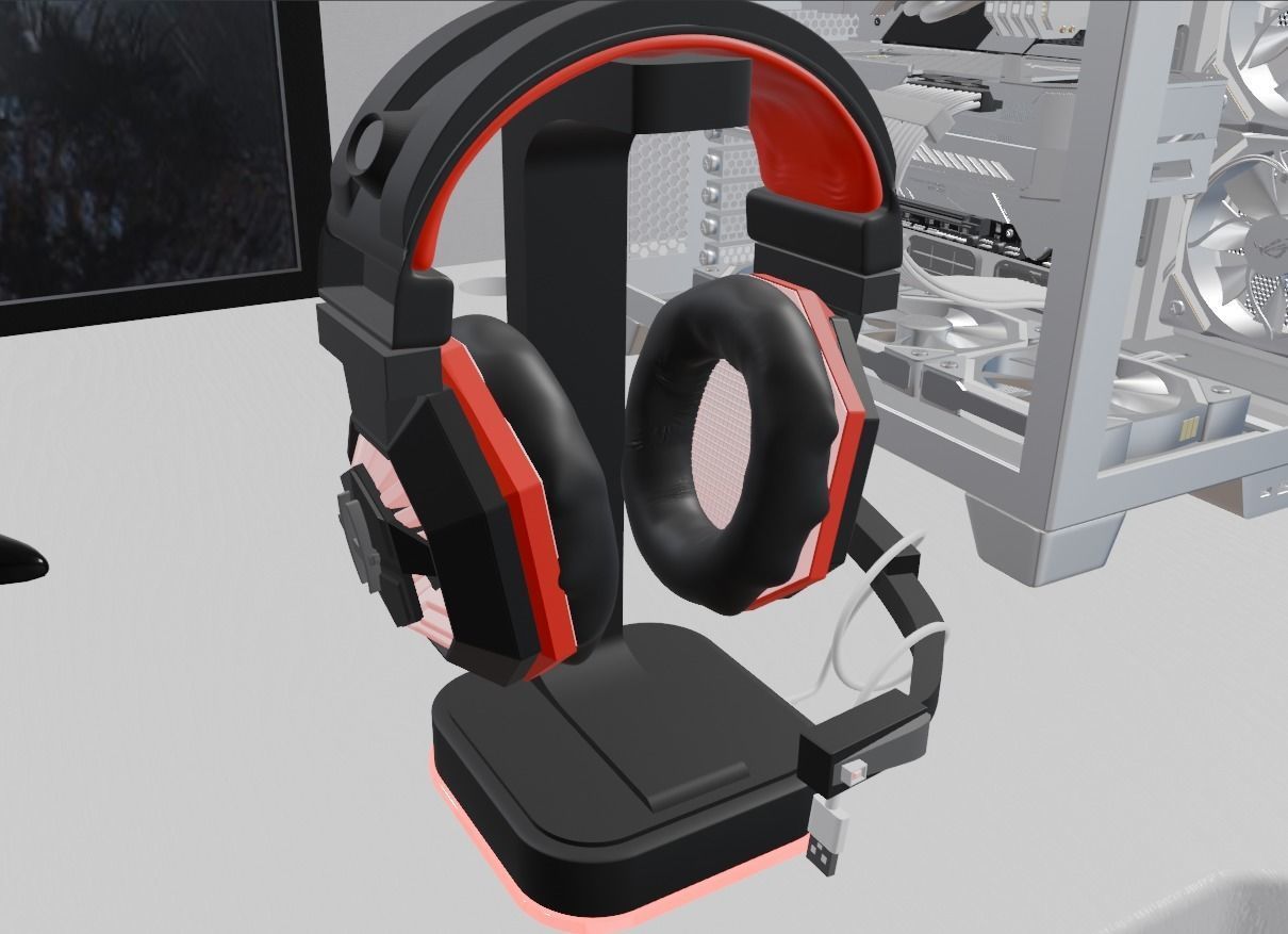 The complete gaming setup 3D model_2