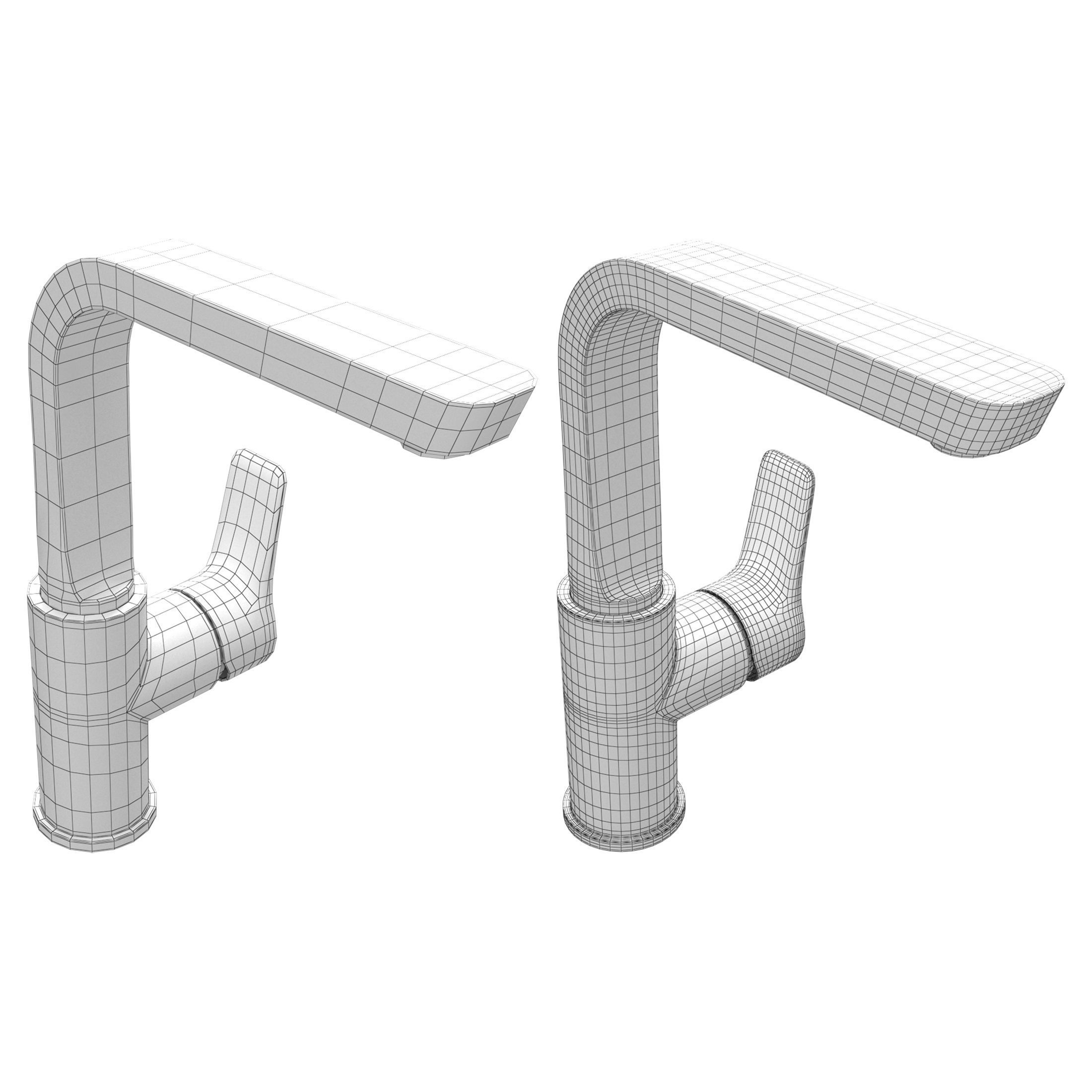 Tap Cristina Rubinetterie Elevation Criel228 Mixer 3D model_6