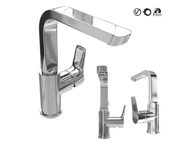 Tap Cristina Rubinetterie Elevation Criel228 Mixer 3D model Tap Cristina Rubinetterie Elevation Criel228 Mixer 3D model