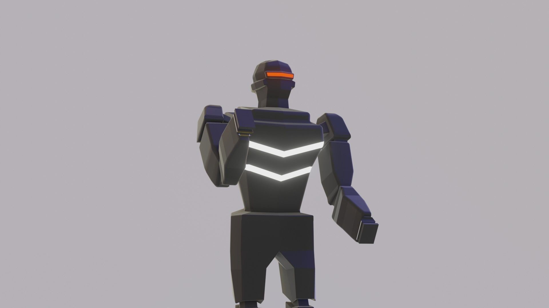 Black Robot 3D model_3
