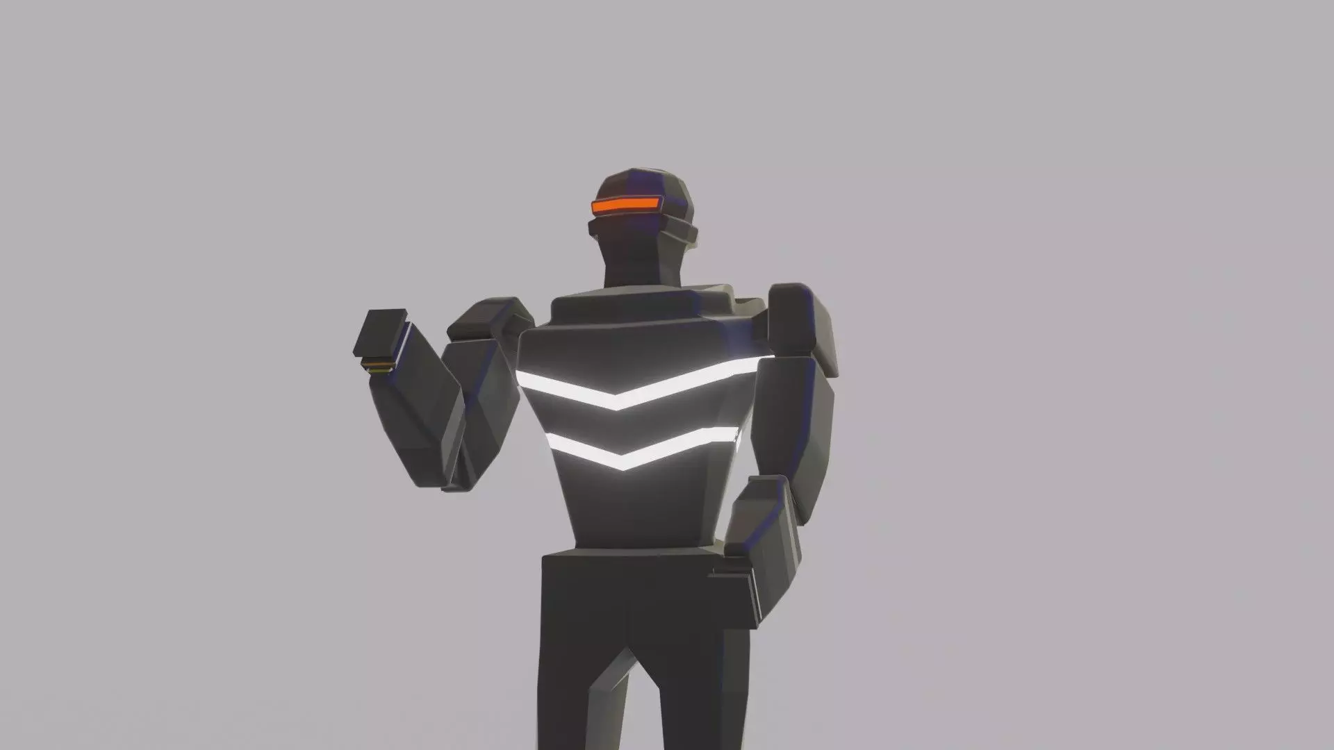 Black Robot 3D model_0