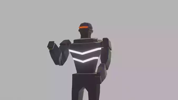 Black Robot 3D model