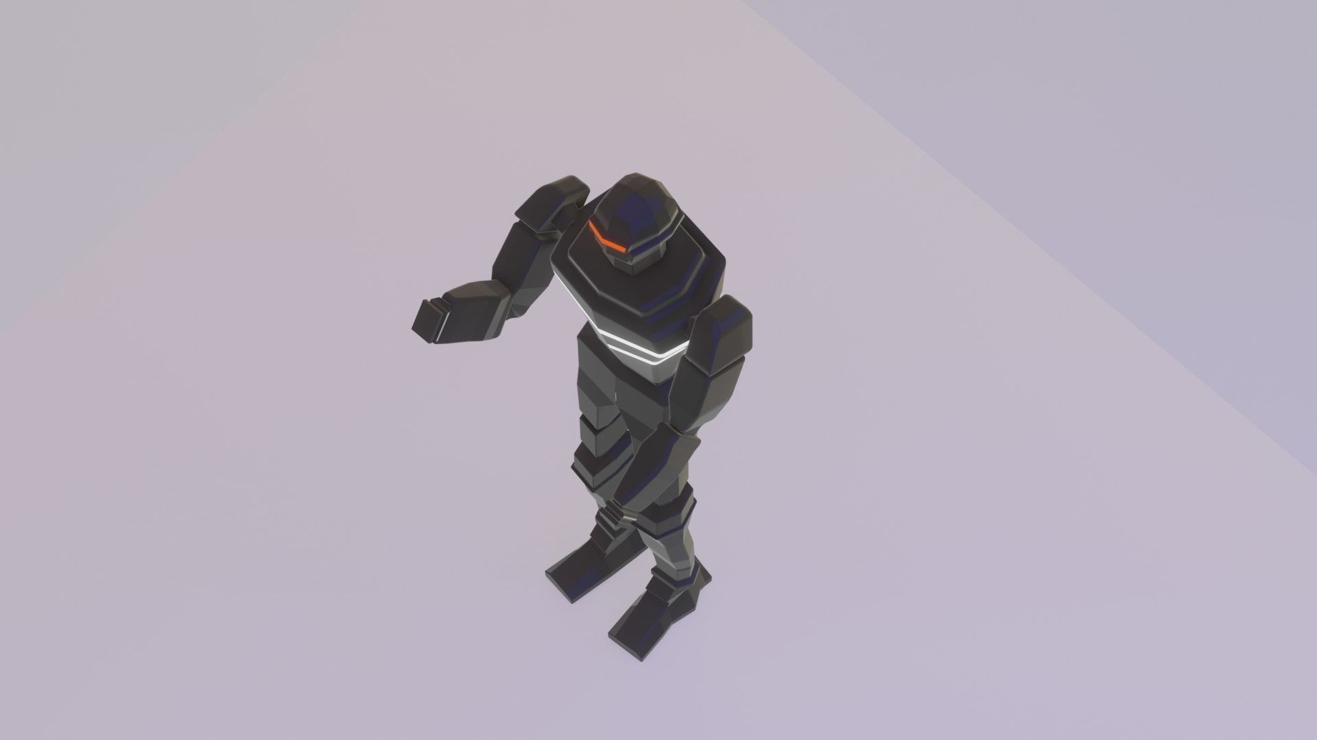 Black Robot 3D model_1