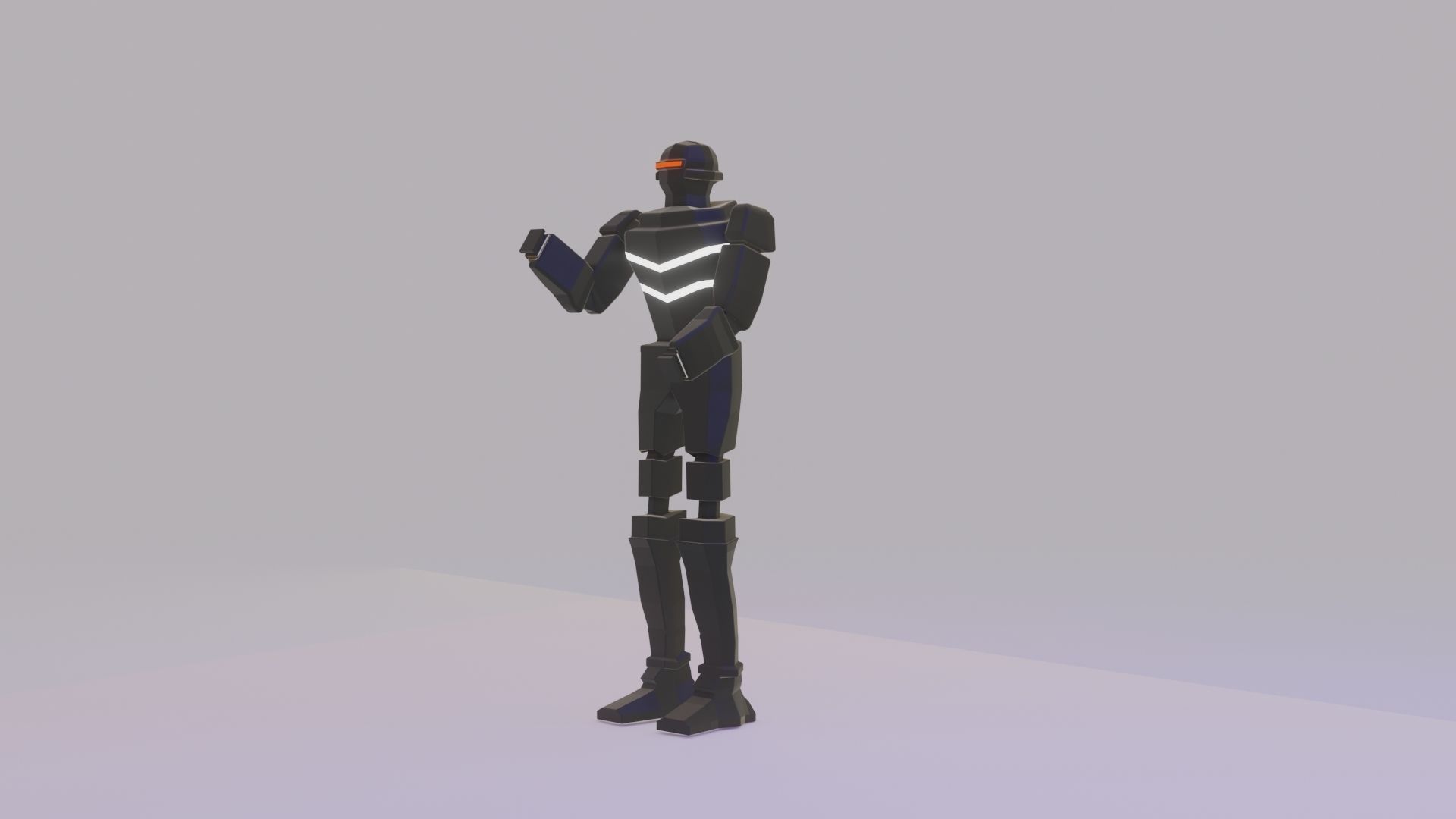 Black Robot 3D model_4