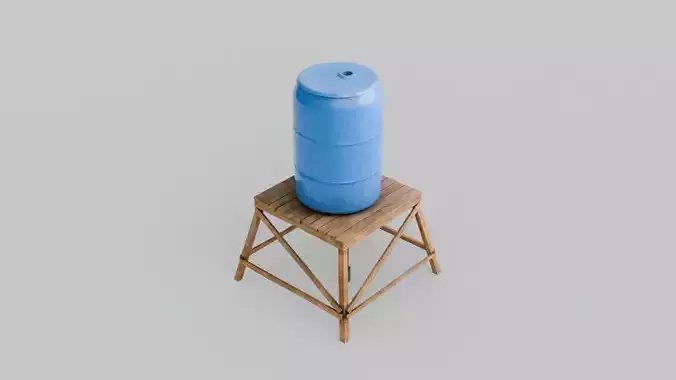 Short Water Tower with 4K textures