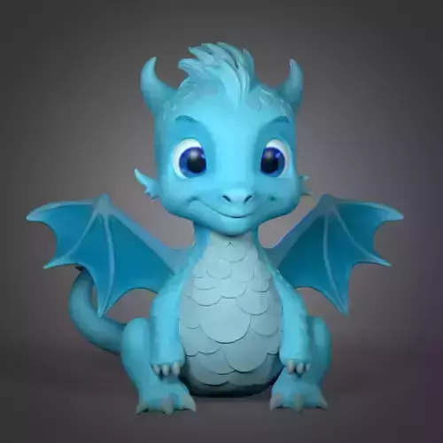 LITTLE CUTE ICE DRAGON