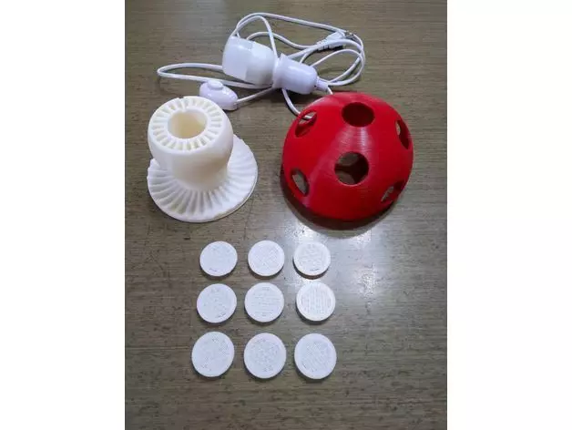 lamp mushroom led 3D print model_0