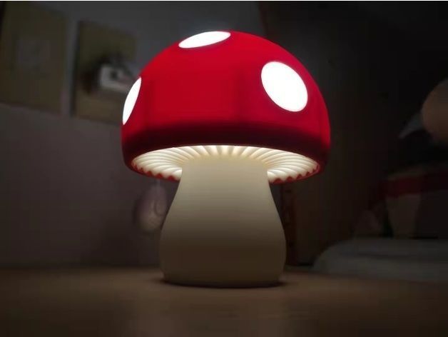 lamp mushroom led 3D print model_2