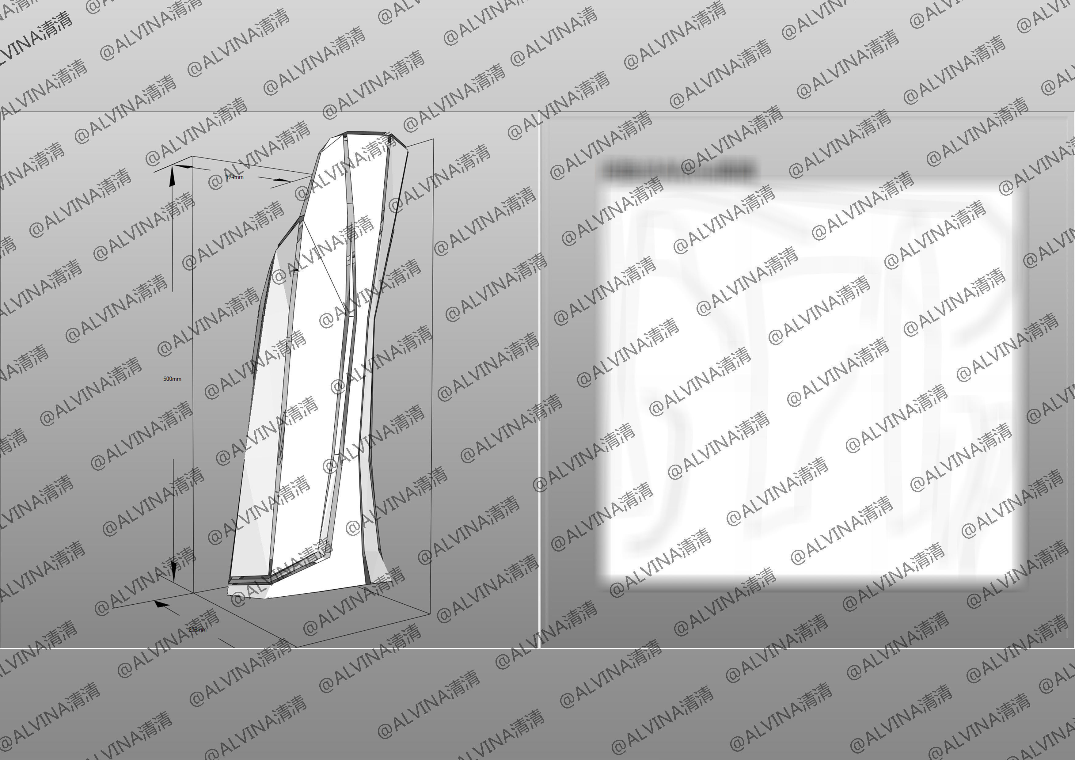 Doctor Who Cyberman V1 Armor -  Cosplay Pepakura Foam Template Low-poly 3D model_22