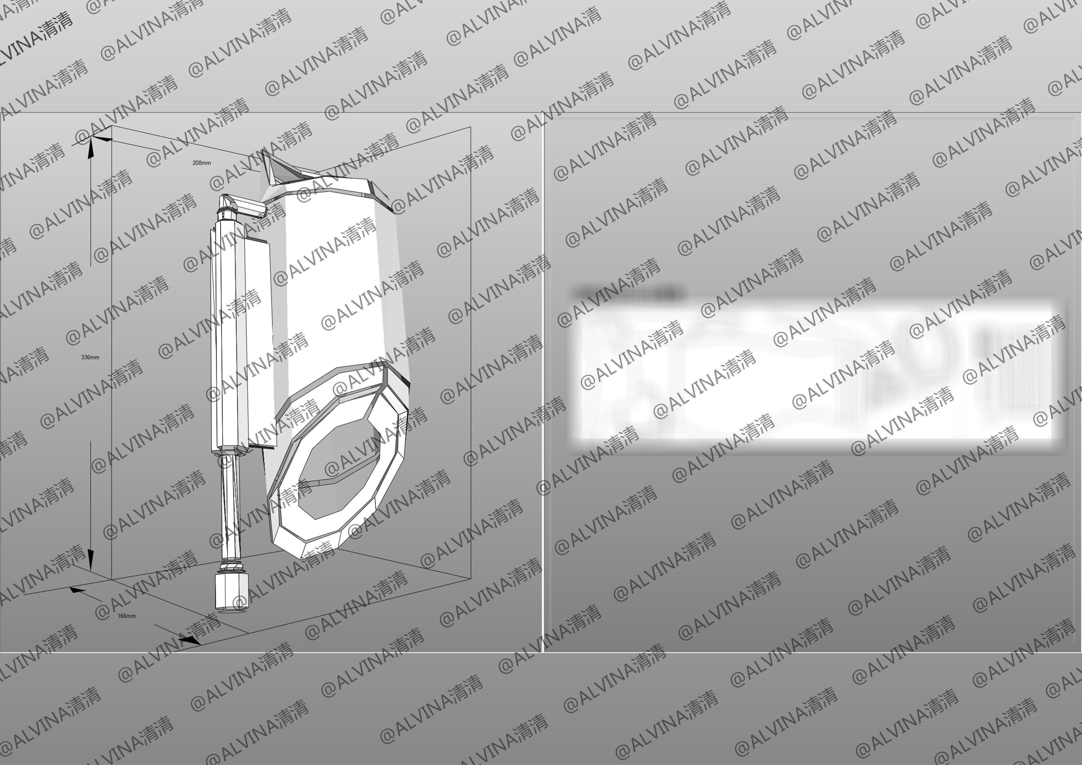 Doctor Who Cyberman V1 Armor -  Cosplay Pepakura Foam Template Low-poly 3D model_18