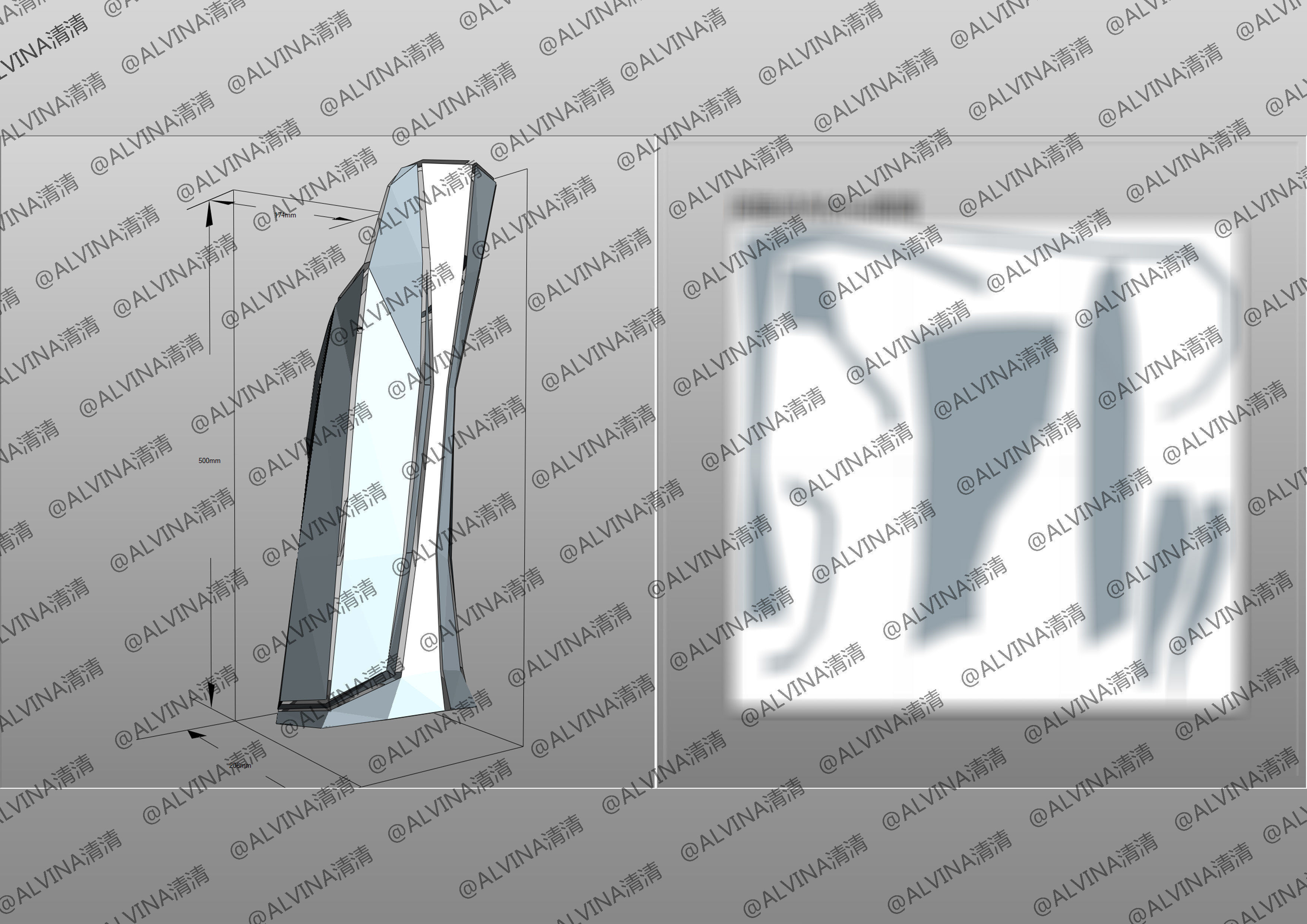 Doctor Who Cyberman V1 Armor -  Cosplay Pepakura Foam Template Low-poly 3D model_21