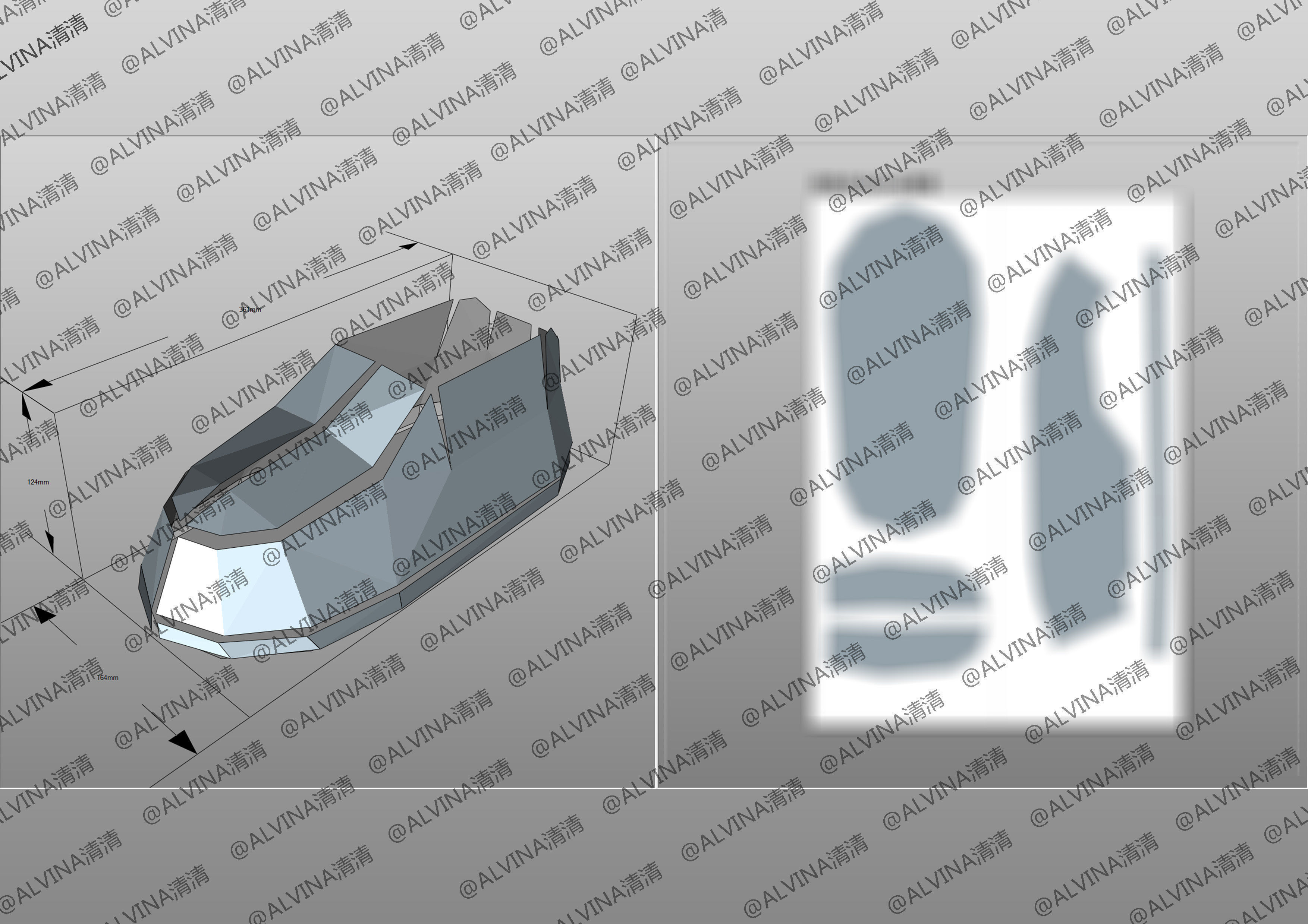 Doctor Who Cyberman V1 Armor -  Cosplay Pepakura Foam Template Low-poly 3D model_23