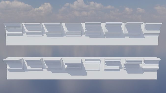 Moulding Pack Low-poly 3D model